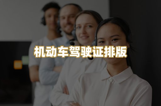 机动车驾驶证排版